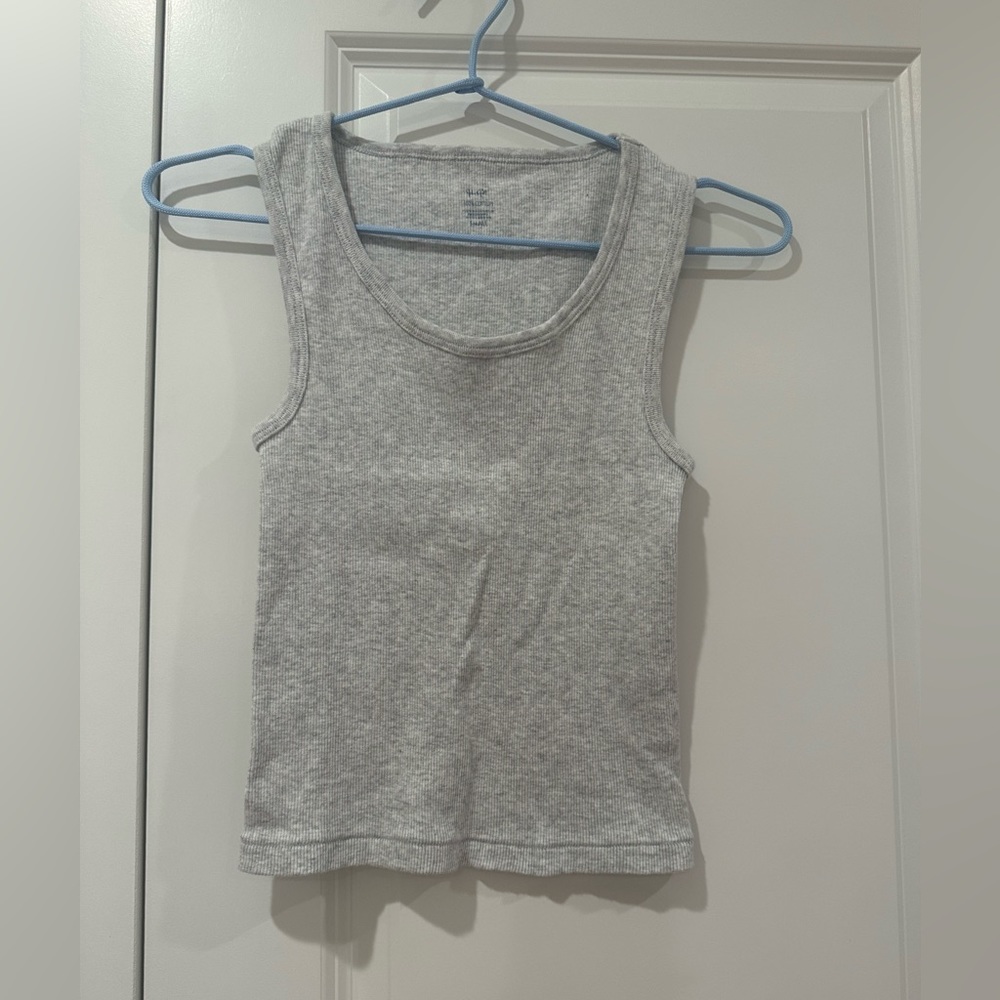 NWOT Brandy Melville John Galt Heather Gray Ribbed Tank Top